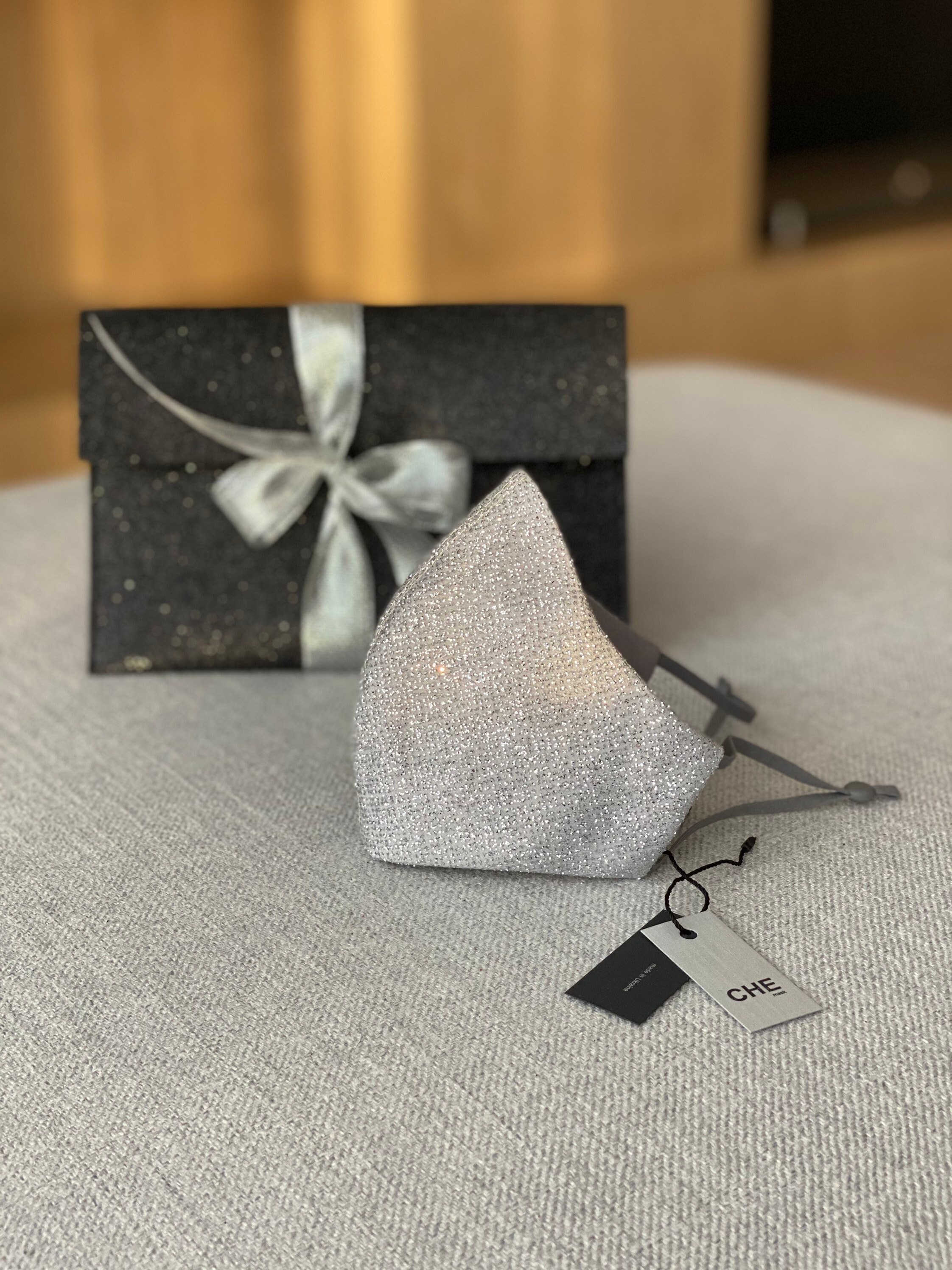 Silver Face mask Fashion face mask Face covering Reusable Etsy