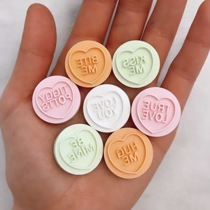 Custom Stamp | Valentines Candy Heart Stamp | Polymer Clay earrings  | Personalise | Love Polymer Clay Cutters | cookie cutter