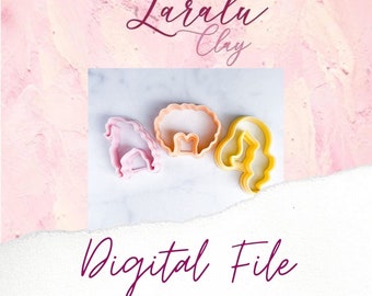 Spooky Sisters Hair Polymer Clay Cutter  File | Digital STL File | 2 Sizes | Cookie cutters | Polymer Clay Earrings  | Witch