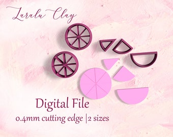 Colour Mixing Wheel Clay Cutter STL | STL Digital File | 2 Sizes | Color Recipe Cookie cutters | Polymer Clay Earrings | Laralu Clay STL