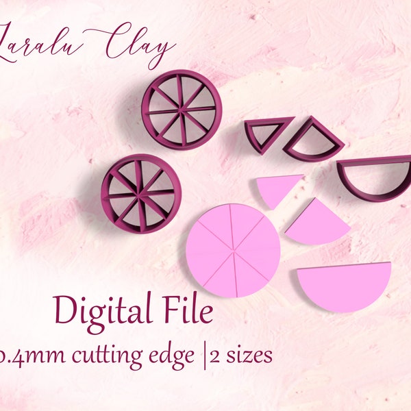 Colour Mixing Wheel Clay Cutter STL | STL Digital File | 2 Sizes | Color Recipe Cookie cutters | Polymer Clay Earrings | Laralu Clay STL