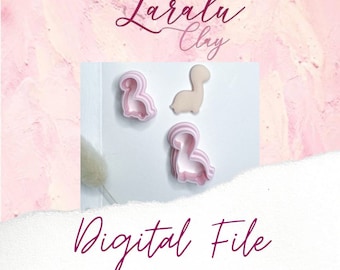Dinosaur Polymer Clay Cutter STL | STL Digital File | 5 Sizes | Cookie cutters | Polymer Clay Earrings | Laralu Clay cutter STL