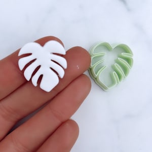 New Sizes! Monstera Leaf Polymer Clay Cutter | Summer Polymer Clay Earrings | Swiss Cheese plant | Cookie cutters | Metal air dry silver