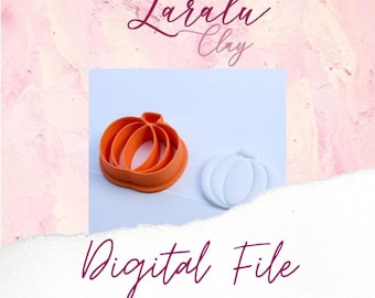 Pumpkin Polymer Clay Cutter File | Digital STL File | 6 Sizes | Halloween Cookie cutters | Polymer Clay Earrings  | Laralu Clay