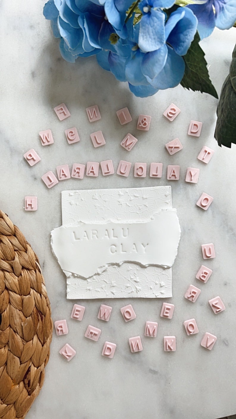 Alphabet Polymer Clay Stamps Polymer Clay Letter Stamps Etsy