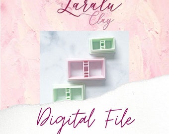 Open Book Polymer Clay Cutter STL | STL Digital File | 5 Sizes | Cookie cutters | Polymer Clay Earrings | Laralu Clay cutter STL