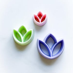Lotus Flower Polymer Clay Cutter | Polymer clay earrings | Metal clay | Air dry clay cutters