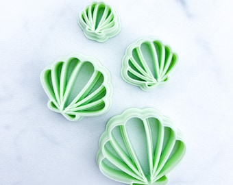 Shell Polymer Clay Cutter | Scallop Embossed Cutter | Clam Seashell Summer Polymer Clay Earrings | Sea Beach Cookie cutters | Metal air dry