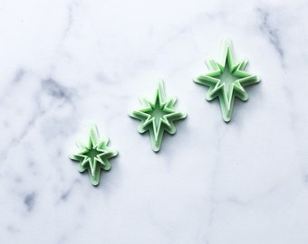 North Star Polymer Clay Cutter | Starburst Sparkle Christmas | Cookie cutter | Laralu Clay