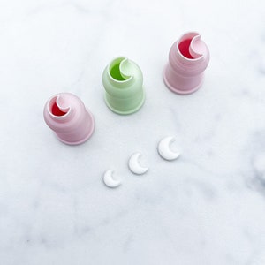 Moon Micro Clay Cutter | Mini Crescent Moon Polymer Clay Cutters | Polymer Clay earrings | cookie cutters | air dry clay | metal clay