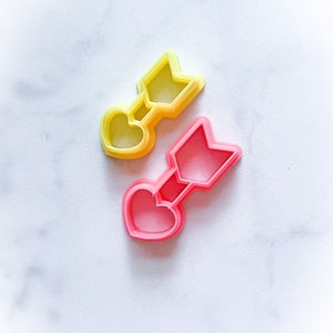 Cupid&#39;s Arrow Polymer Clay Cutter | Heart Arrow |  Valentine’s | Cookie cutters | Laralu Clay | Air dry clay metal silver