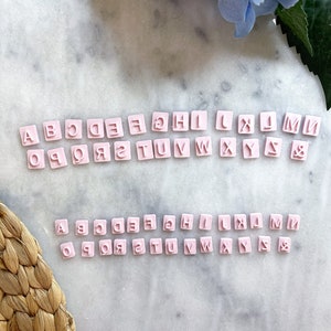 Sellos de arcilla polimérica con letras del alfabeto / Sellos de arcilla polimérica con letras / Cortadores de arcilla polimérica / Arcilla de secado al aire / Arcilla de metal / Cortador de galletas