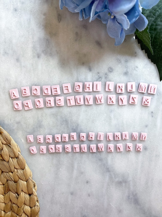 Alphabet Polymer Clay Stamps Polymer Clay Letter Stamps Polymer Clay  Cutters Air Dry Clay Metal Clay Cookie Cutter 