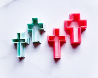 Cross Polymer Clay Cutter | Vampire Cross Cookie cutters | Halloween Polymer clay earrings | Metal clay Air dry clay | Laralu Clay