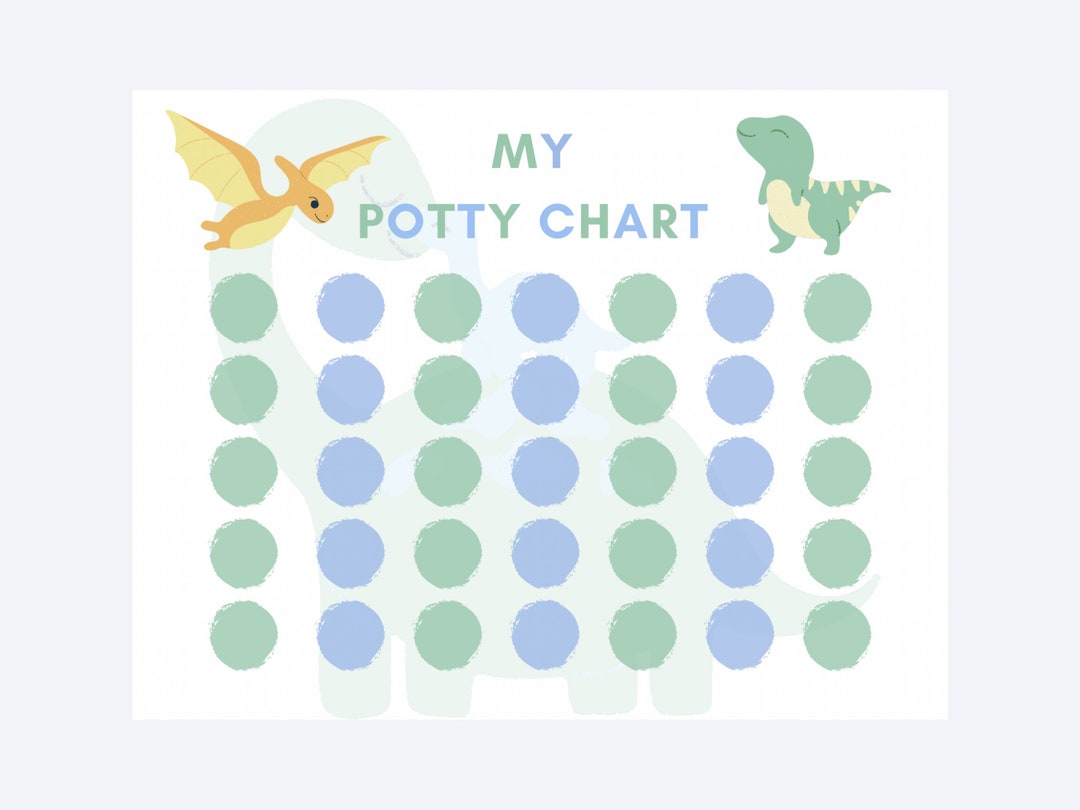 Dinosaur Potty Training Chart for Kids Potty Chart for Boys Reward ...