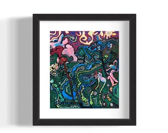We Danced Together drawing on archival paper - signed original collectible - 9 x 7 - NOT A PRINT