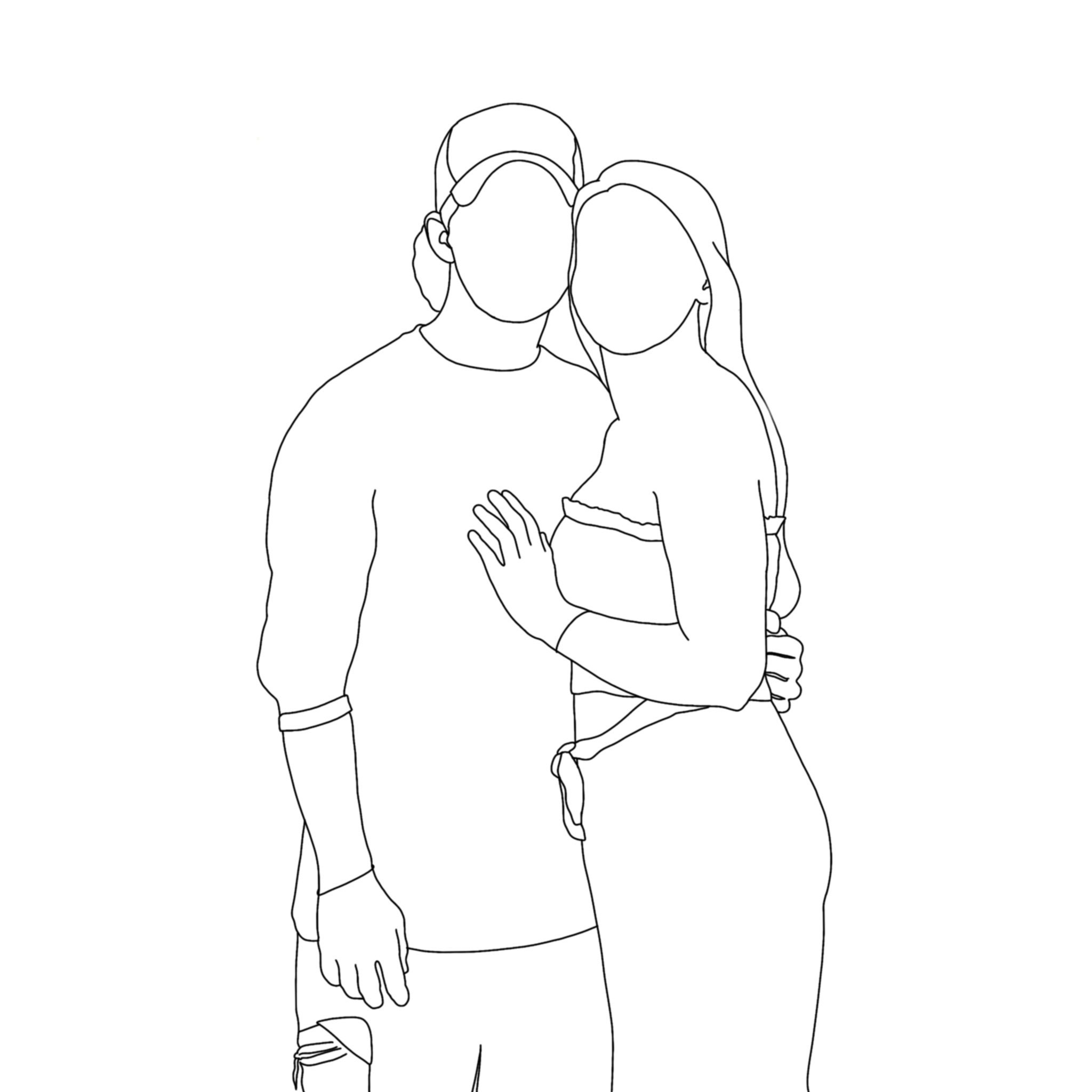 Procreate Black and White Portrait Etsy UK