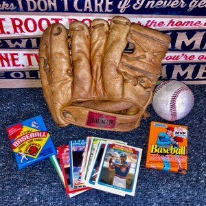 Guante de béisbol Vintage Little League - Tarjetas de béisbol Wax Pack
