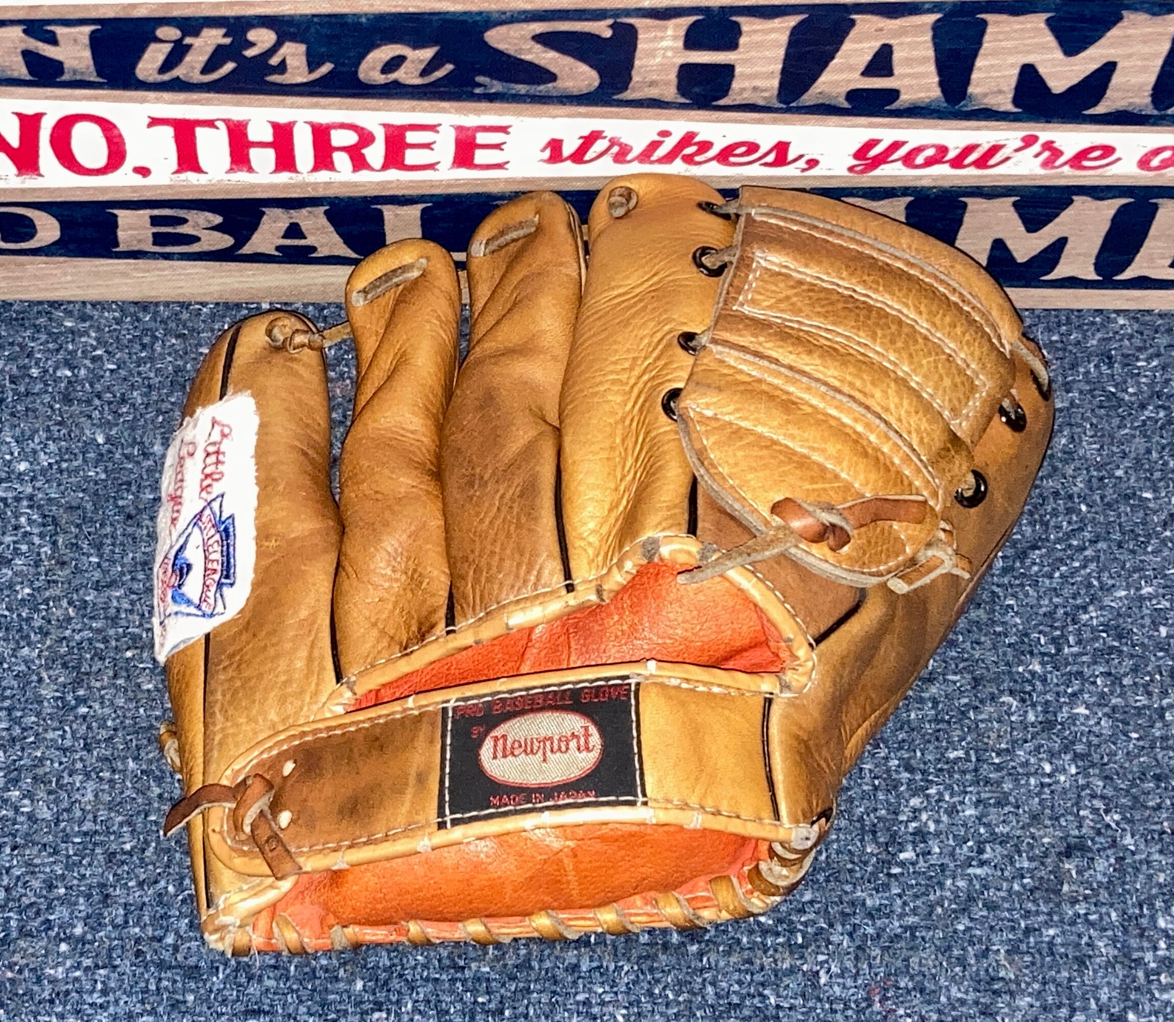 Little League Baseball Glove Old Baseball Glove Antique Etsy