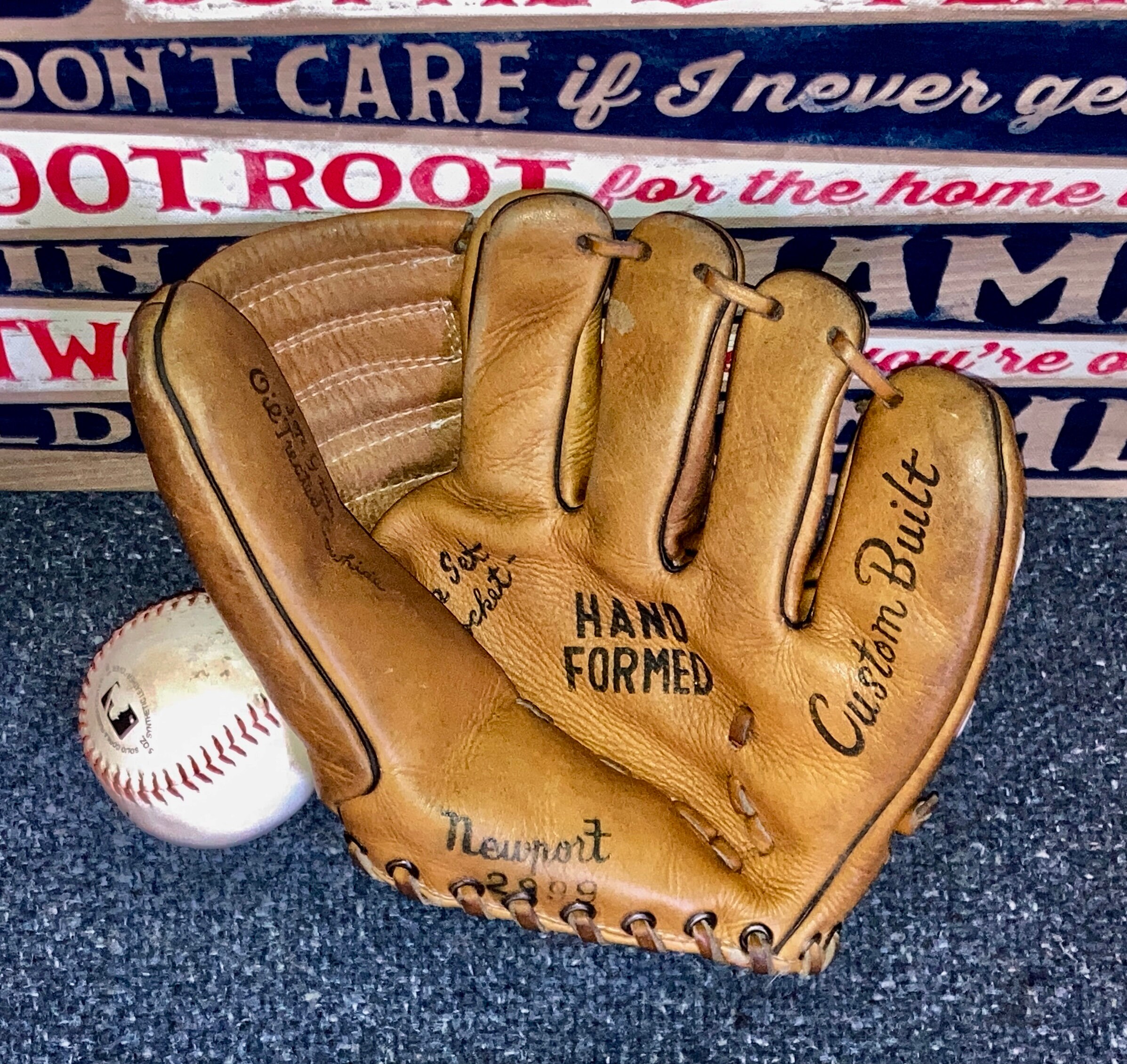 Little League Baseball Glove Old Baseball Glove Antique Etsy