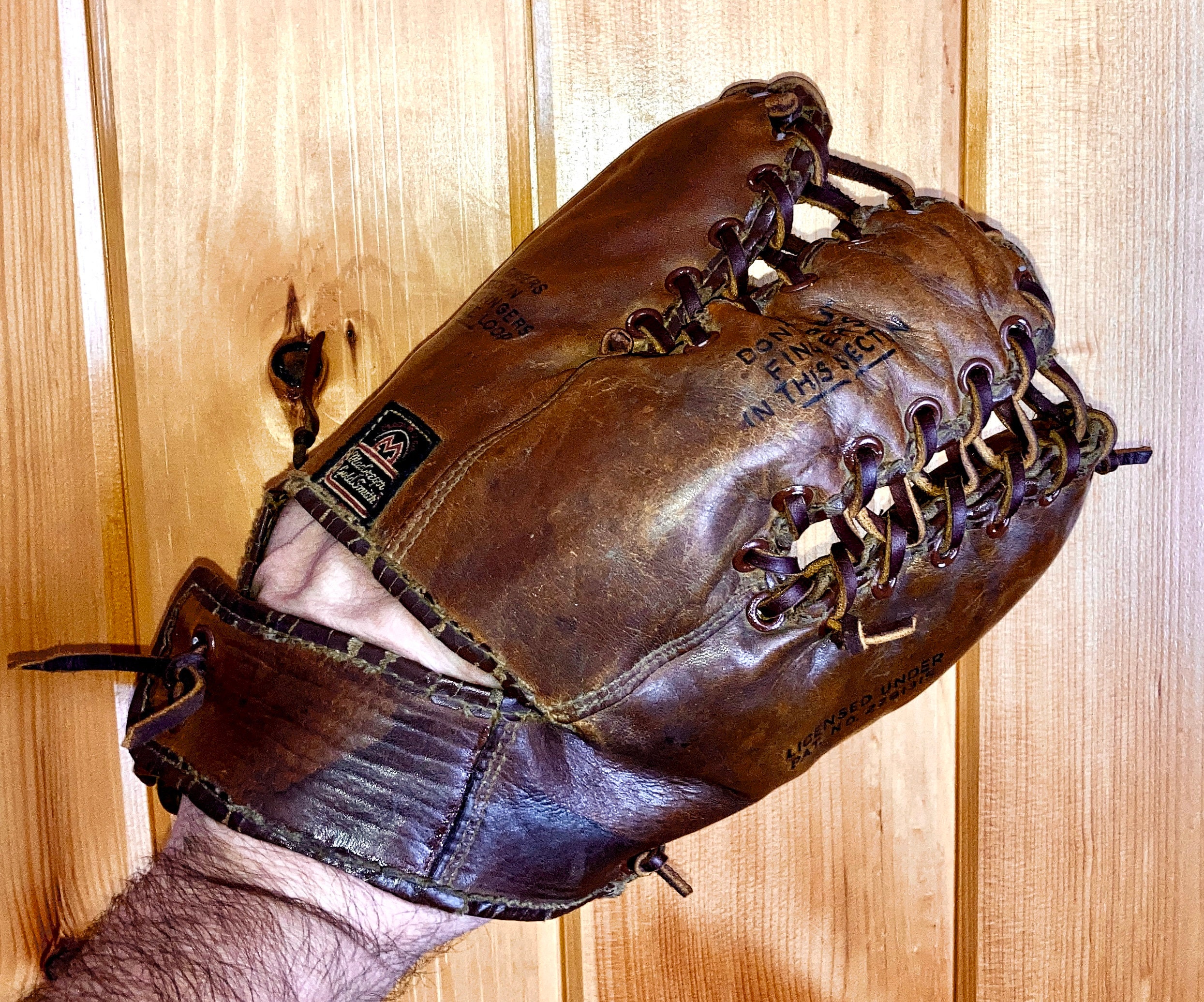 Antique Baseball Glove Goldsmith Baseball Glove 1st Base Glove Etsy