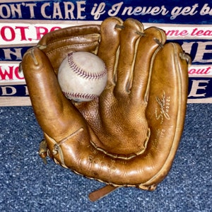 Baseball Glove - Ted Sykes Punkin Pocket - 1950&#39;s Baseball