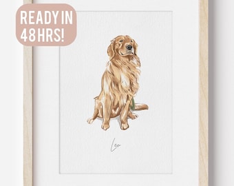Pet Painting, Watercolor Pet Portrait, Pet Memorial Gift, Dog Painting, Pet Loss Gift, Cat Art, Mother's Day, Dog Portraits from Photos
