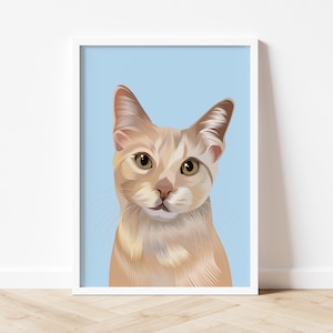 Custom Cat Portrait, Custom Cat Painting, Cat Portrait, Cat Painting, Cat Lover Gift, Cat Memorial, Pet Portrait Custom, Pet Loss Gift