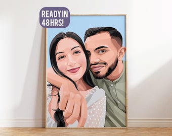 Custom Portrait, Couple Portrait, Cartoon Portrait, Custom Family Portrait, Mother's Day, Couple Drawing, Personalized Portrait