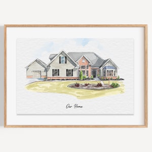 Custom Home Portrait, Home Painting, House Portrait, Watercolor House Painting, Custom Home Portrait, New Home Gift, Mother's Day image 7