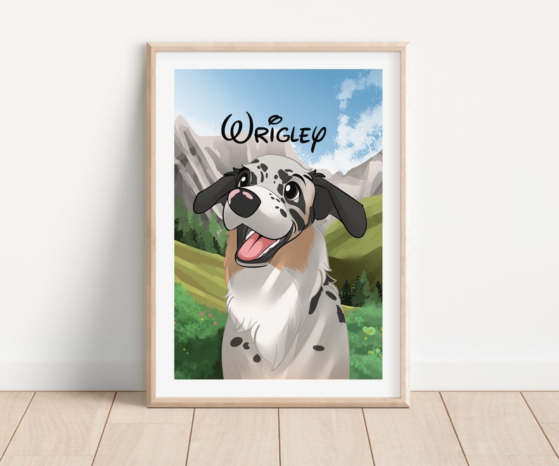 Cartoon Dog Portrait, Pet Cartoon, Cartoon Pet Portrait, Valentines Day, Cat Cartoon, Dog Cartoon, Pet Portrait, Cartoon Pet image 4