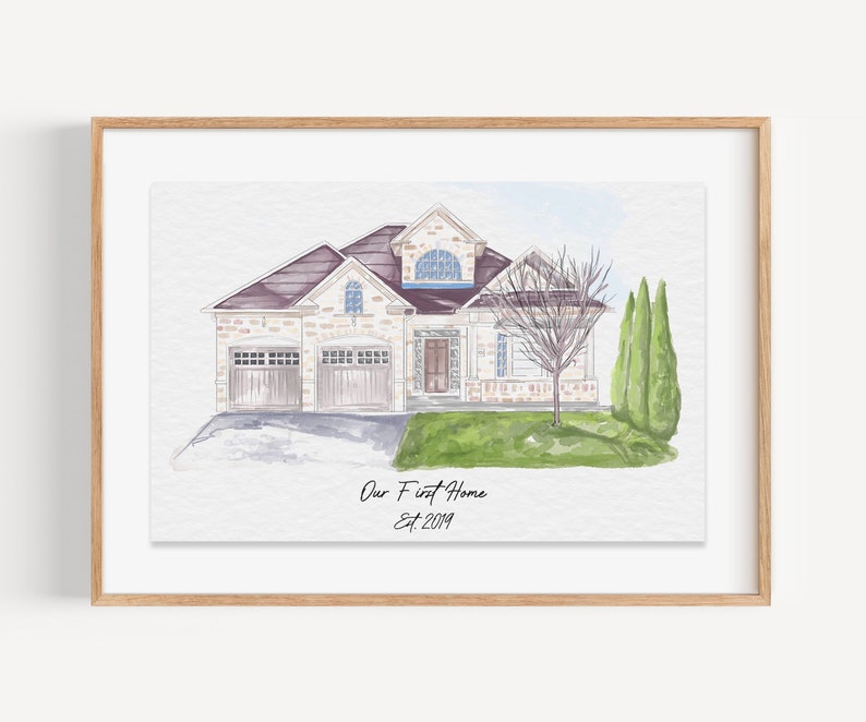 Custom Home Portrait, Home Painting, House Portrait, Watercolor House Painting, Custom Home Portrait, New Home Gift, Mother's Day image 6