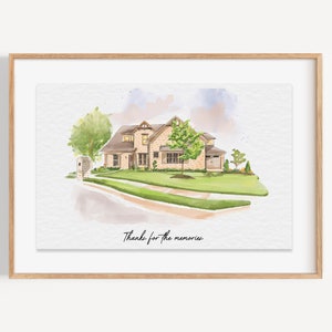 Custom Home Portrait, Home Painting, House Portrait, Watercolor House Painting, Custom Home Portrait, New Home Gift, Mother's Day image 5