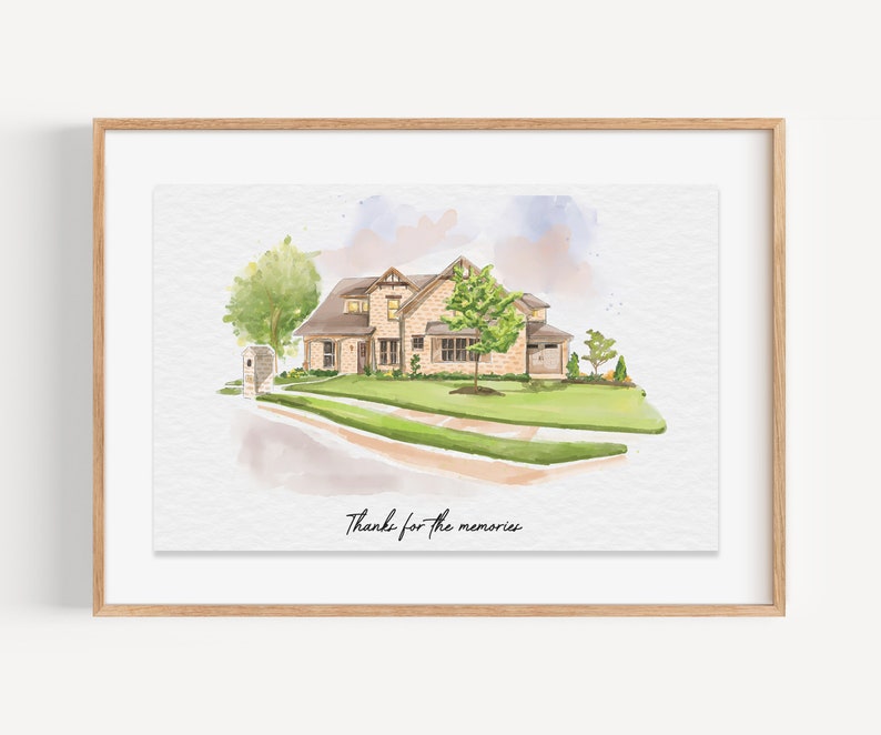 Custom Home Portrait, Home Painting, House Portrait, Watercolor House Painting, Custom Home Portrait, New Home Gift, Mother's Day image 5