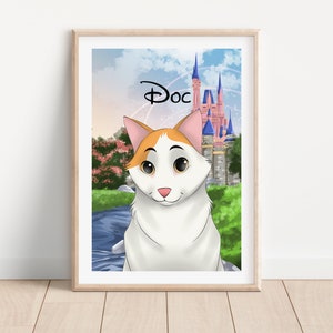 Cartoon Dog Portrait, Pet Cartoon, Cartoon Pet Portrait, Valentines Day, Cat Cartoon, Dog Cartoon, Pet Portrait, Cartoon Pet image 6