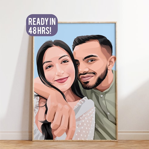 Custom Cartoon Portrait: Family, Couple, Pet Illustration, Loved One Portrait (Combining different pictures together)