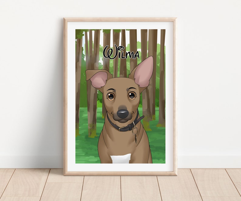 Cartoon Dog Portrait, Pet Cartoon, Cartoon Pet Portrait, Valentines Day, Cat Cartoon, Dog Cartoon, Pet Portrait, Cartoon Pet image 5