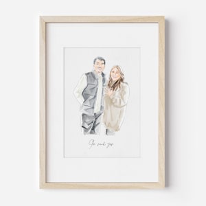 Personalized Watercolor Memorial Portrait, Customizable Family Painting From Photo, Watercolor Portrait, Mother's Day Gift, Combining photos