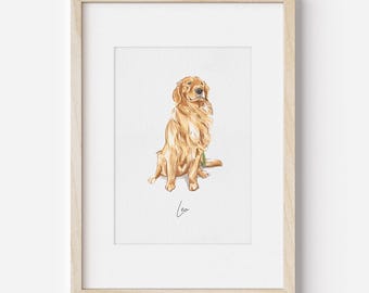 Pet Painting, Watercolor Pet Portrait, Pet Memorial Gift, Dog Painting, Pet Loss Gift, Valentine's Day, Dog Portraits from Photos