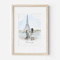 Couple Proposal Portrait, Watercolor Engagement, Custom Couple Portrait, Engagement Watercolor, Gift for Couples, Valentines Day Gift