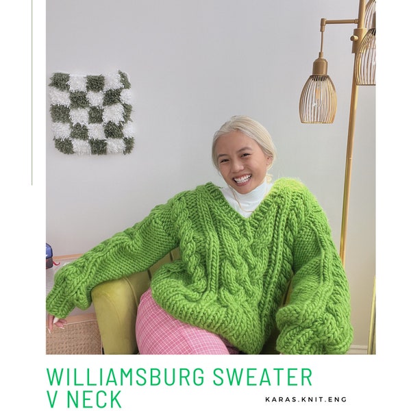 Williamsburg Pullover V-Ausschnitt Muster