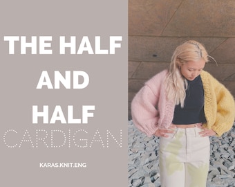 Modèle de cardigan moitié-moitié
