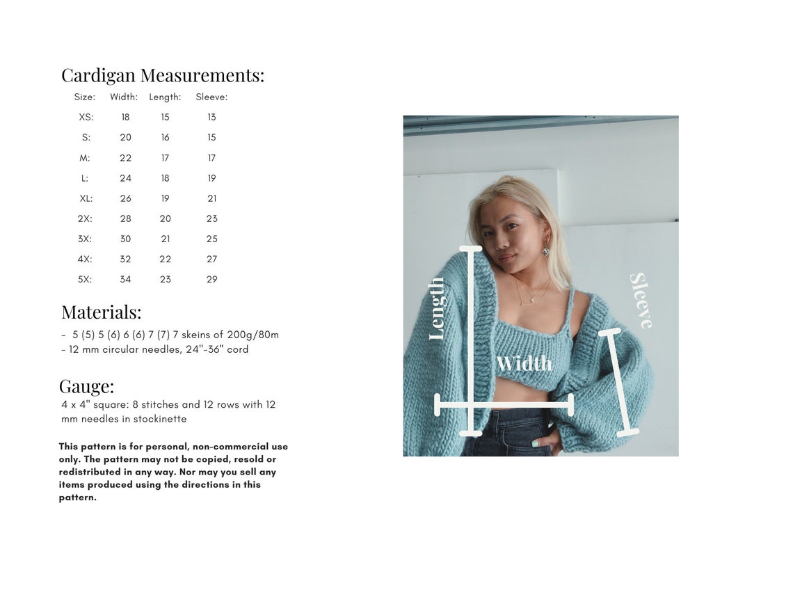 Chunky Game Set Match Pattern CARDIGAN ONLY Etsy