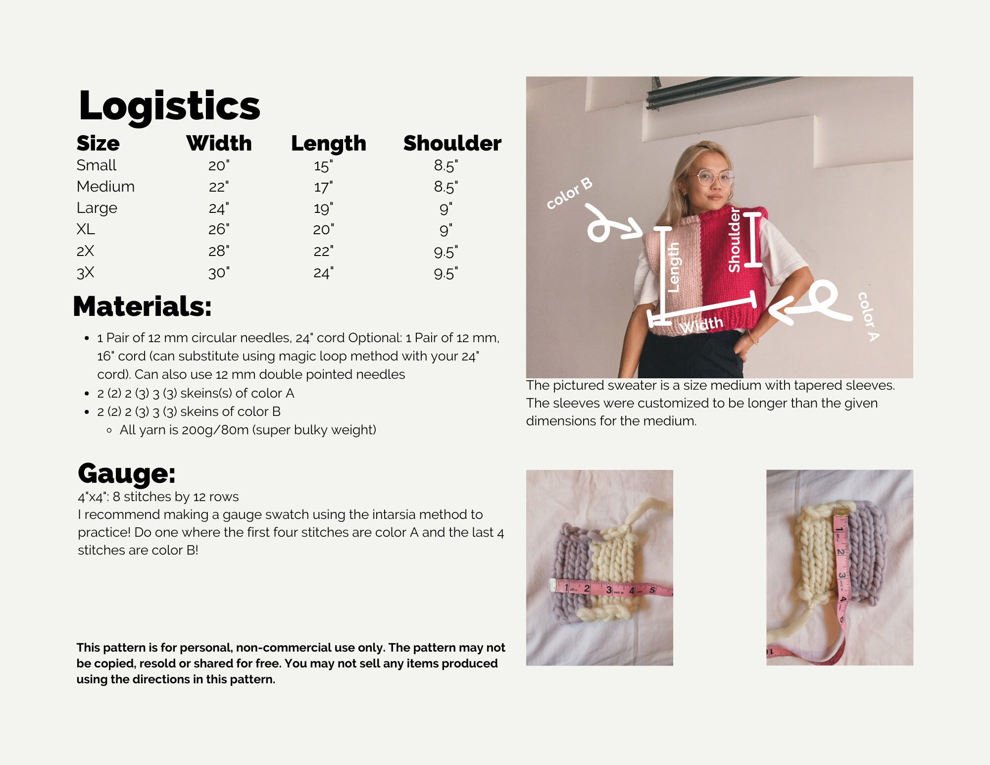 Half and Half Vest Pattern Etsy