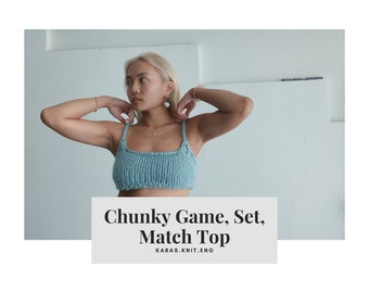 Chunky Game, Set, Match Pattern TOP ONLY