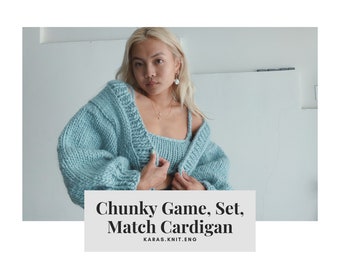 Chunky Game, Set, Match Pattern CARDIGAN ONLY