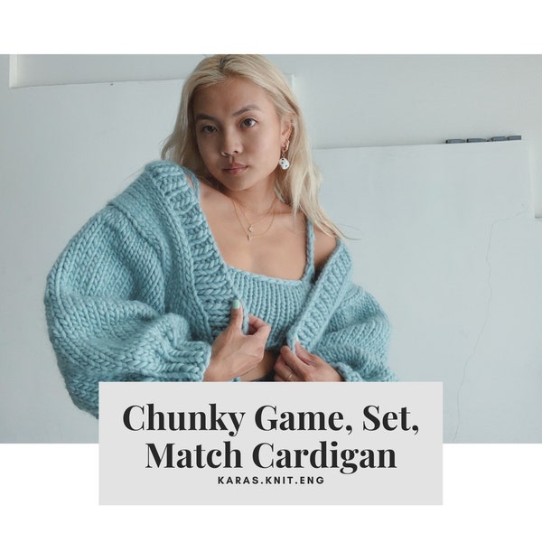 Chunky Game, Set, Match Pattern CARDIGAN ONLY