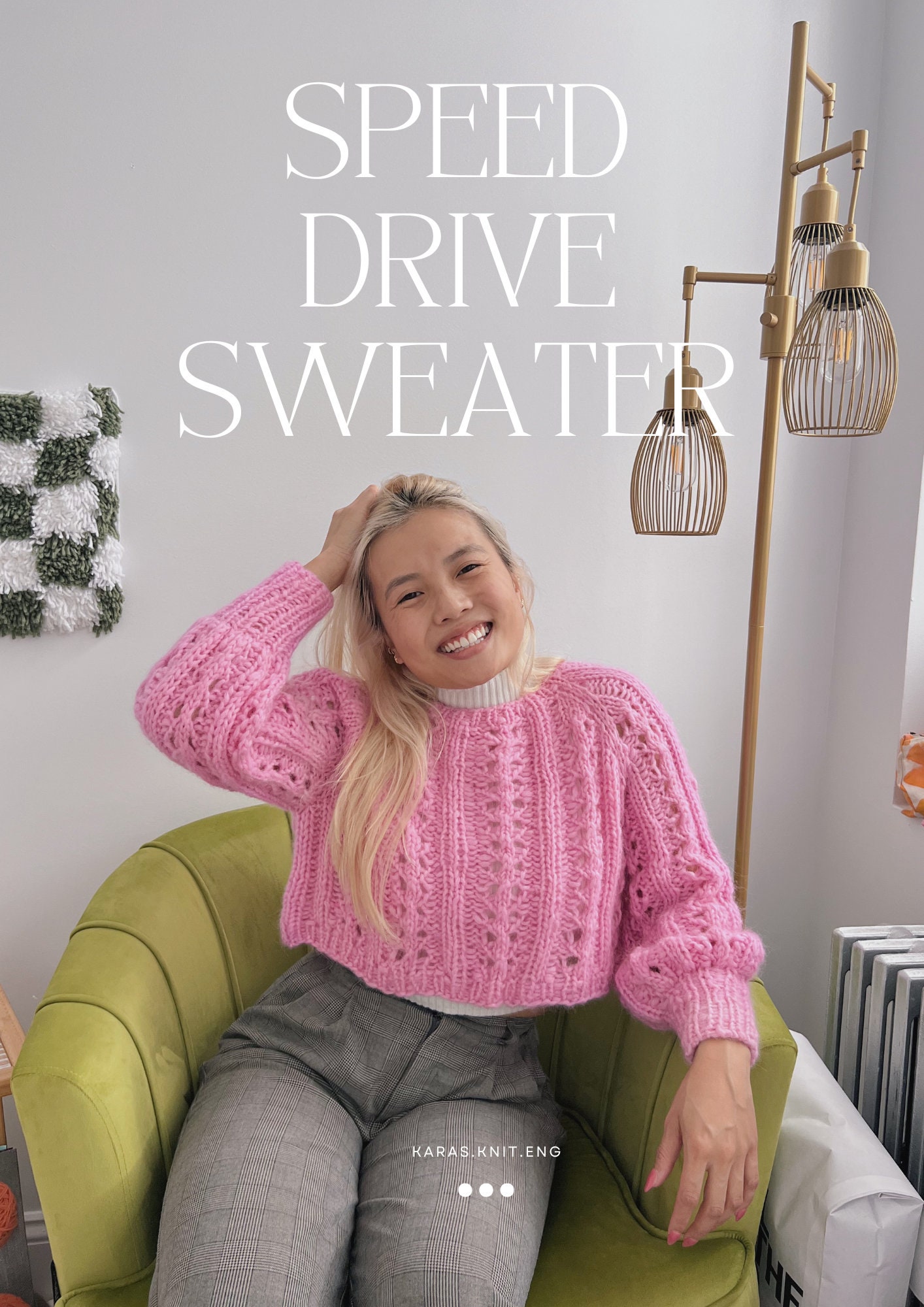 ニット・セーター Pleddy Swing Shaggy Border Knit (2color) Knitting Pattern Auguste Summer Sweater - Etsy