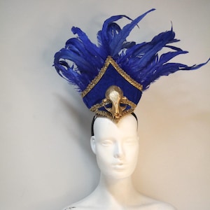 blue Feather and skull Crown