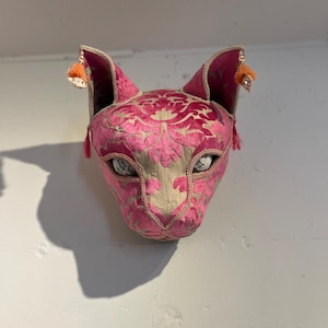 Pink cat face mask for photo shoots | Wall art